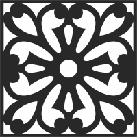pattern wall decor screen floral - Para archivos DXF CDR SVG cortados con láser - descarga gratuita