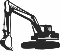 backhoe clipart silhouette - For Laser Cut DXF CDR SVG Files - free download
