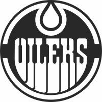 Edmonton Oilers ice hockey NHL team logo - fichier DXF SVG CDR coupe, prêt à découper pour plasma routeur laser
