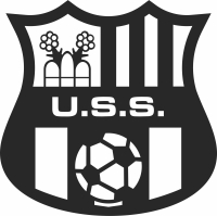 US Sass Uolo Calcio FC Italy logo - fichier DXF SVG CDR coupe, prêt à découper pour plasma routeur laser