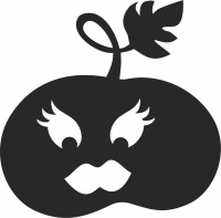 Halloween cute Pumpkin - Para archivos DXF CDR SVG cortados con láser - descarga gratuita