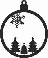 flakes tree christmas ornaments - For Laser Cut DXF CDR SVG Files - free download