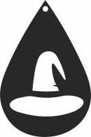 Halloween ornament Silhouette witch hat - Para archivos DXF CDR SVG cortados con láser - descarga gratuita