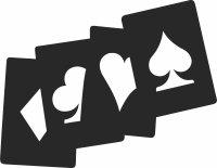 Wall Art cards Poker - Para archivos DXF CDR SVG cortados con láser - descarga gratuita