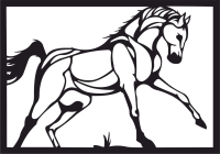 horse wall decor - For Laser Cut DXF CDR SVG Files - free download