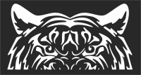 Tiger head clipart - For Laser Cut DXF CDR SVG Files - free download