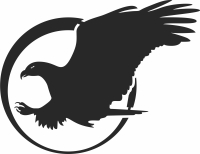 eagle flying wall art - Para archivos DXF CDR SVG cortados con láser - descarga gratuita