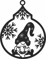 gnome christmas ornament - For Laser Cut DXF CDR SVG Files - free download