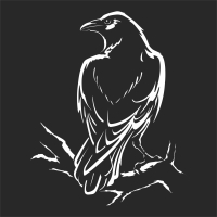 Peregrine Falcon Drawing Bird on branche - Para archivos DXF CDR SVG cortados con láser - descarga gratuita