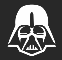 Star Wars Silhouette darth vader clipart - For Laser Cut DXF CDR SVG Files - free download