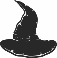 Witch Hat halloween art - For Laser Cut DXF CDR SVG Files - free download