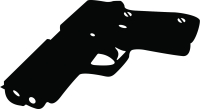 Weapon Handgun art - For Laser Cut DXF CDR SVG Files - free download