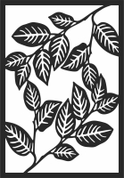 decorative leaves wall panels - For Laser Cut DXF CDR SVG Files - free download