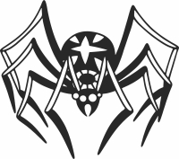 Spider wall decor - Para archivos DXF CDR SVG cortados con láser - descarga gratuita