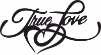 true love sign heart - Para archivos DXF CDR SVG cortados con láser - descarga gratuita