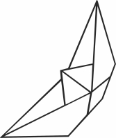 Geometric Polygon paper boat - For Laser Cut DXF CDR SVG Files - free download