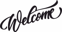 welcome wall door sign - For Laser Cut DXF CDR SVG Files - free download