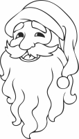 christmas Santa Claus face - For Laser Cut DXF CDR SVG Files - free download