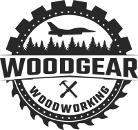 woodworking logo art - Para archivos DXF CDR SVG cortados con láser - descarga gratuita