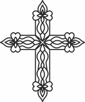 cross wall sign - For Laser Cut DXF CDR SVG Files - free download
