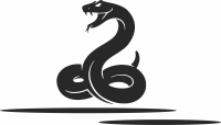 snake serpent clipart - fichier DXF SVG CDR coupe, prêt à découper pour plasma routeur laser