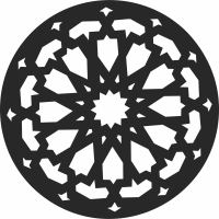Decorative mandala pattern clipart - For Laser Cut DXF CDR SVG Files - free download