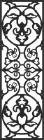 Decorative floral pattern screen door - Para archivos DXF CDR SVG cortados con láser - descarga gratuita