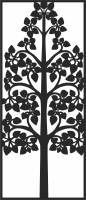 Decorative door screen tree pattern - For Laser Cut DXF CDR SVG Files - free download