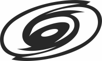 Carolina Hurricanes ice hockey NHL team logo - fichier DXF SVG CDR coupe, prêt à découper pour plasma routeur laser