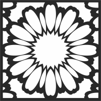 flower Decorative pattern - Para archivos DXF CDR SVG cortados con láser - descarga gratuita