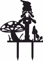 Gnome Ornament Stakes Yard Art - Para archivos DXF CDR SVG cortados con láser - descarga gratuita