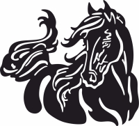 Horse clipart - Para archivos DXF CDR SVG cortados con láser - descarga gratuita