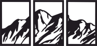 mountain panel canvas wall decor - Para archivos DXF CDR SVG cortados con láser - descarga gratuita