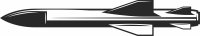 Missile rocket clipart - Para archivos DXF CDR SVG cortados con láser - descarga gratuita