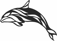 Dolphin  clipart silhouette - Para archivos DXF CDR SVG cortados con láser - descarga gratuita