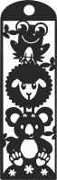 koala sheep ornaments cliparts - Para archivos DXF CDR SVG cortados con láser - descarga gratuita