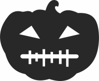 Halloween pampking Silhouette - Para archivos DXF CDR SVG cortados con láser - descarga gratuita