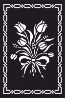 decorative panel door wall screen flower pattern - For Laser Cut DXF CDR SVG Files - free download