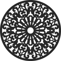 Mandala round pattern all art - For Laser Cut DXF CDR SVG Files - free download