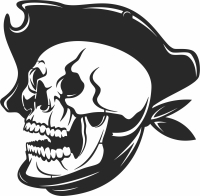 pirate Skull cliparts - Para archivos DXF CDR SVG cortados con láser - descarga gratuita