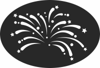 Fireworks cliparts - For Laser Cut DXF CDR SVG Files - free download