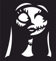 Halloween creepy scary girl wall decor - Para archivos DXF CDR SVG cortados con láser - descarga gratuita