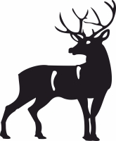 deer silhouette - Para archivos DXF CDR SVG cortados con láser - descarga gratuita