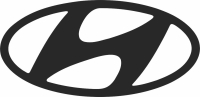 Hyundai Logo - fichier DXF SVG CDR coupe, prêt à découper pour plasma routeur laser