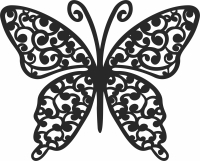 butterfly wall decor cliparts - For Laser Cut DXF CDR SVG Files - free download