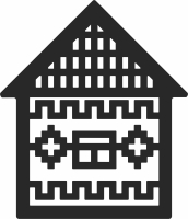 christmas house clipart - Para archivos DXF CDR SVG cortados con láser - descarga gratuita