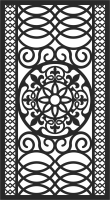 decorative Wall door geometric panel - For Laser Cut DXF CDR SVG Files - free download