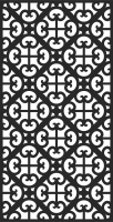 Decorative pattern screen door - For Laser Cut DXF CDR SVG Files - free download