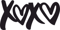 XOXO love sign - Para archivos DXF CDR SVG cortados con láser - descarga gratuita
