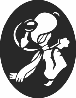 Snoopy clipart - Para archivos DXF CDR SVG cortados con láser - descarga gratuita